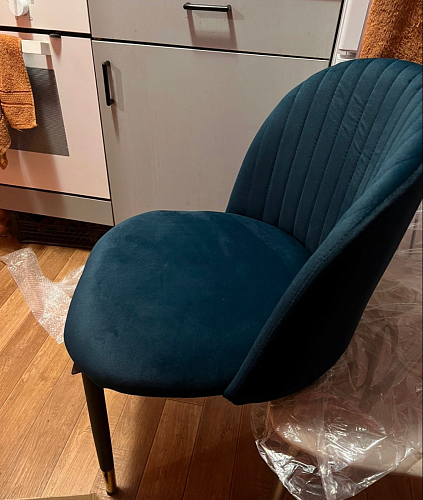 Стул на металлокаркасе Gabi dark beige / black / silver фото покупателя 930