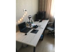 Стол Лота Лофт 120 25 мм дуб делано темный / черный матовый фото покупателя 231