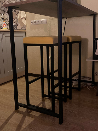 Барная стойка Дилан Лофт 120х60х90 бетон фото покупателя 33