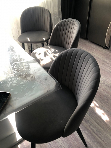 Стул на металлокаркасе Gabi gray / black фото покупателя 620