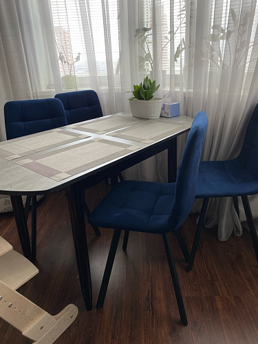 Стул на металлокаркасе Чилли черный / зеленый фото покупателя 122