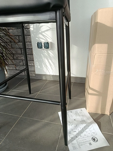Барный стул Teon black / chrome фото покупателя 6