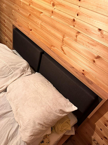 Двуспальная кровать Клауд 160х200 парящая дуб крафт золотой / антрацит фото покупателя 131