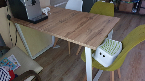 Стол Лота Лофт 140 25 мм черный матовый / бетон фото покупателя 804