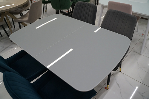 Стол на тумбе Петир 120(160)х80х75 серый / орех кантри из шоурума 2