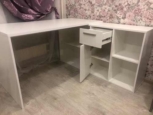 Письменный стол Лайт 03.245F белый гладкий 101 фото покупателя 23