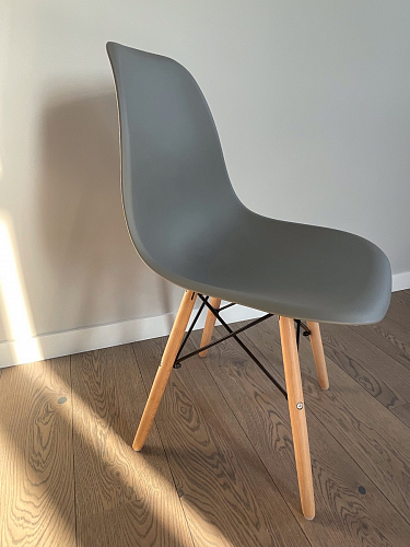 Пластиковый стул Eames PC-015 серо-голубой / дерево фото покупателя 206