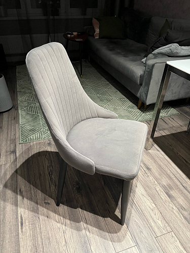 Стул на металлокаркасе Kora dark gray / black фото покупателя 131