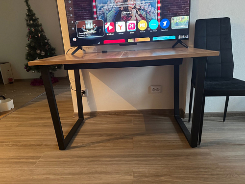 Деревянный стол Лота Лофт 140х80 дуб крафт табачный / черный матовый фото покупателя 744