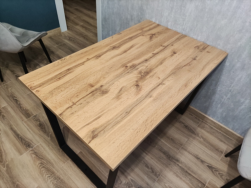 Деревянный стол Лота Лофт 140х80 черный матовый / бетон светлый фото покупателя 542