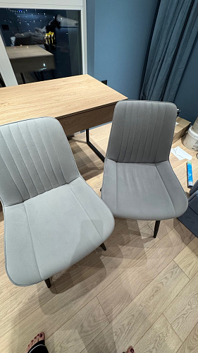 Комплект стульев Вейв 4 шт светло-серый / черный фото покупателя 313