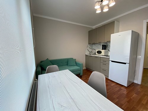 Стол Тринити Лофт 120 32 мм бетон / черный матовый фото покупателя 167