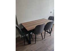 Стол Лота Лофт 140 25 мм черный матовый / бетон фото покупателя 444