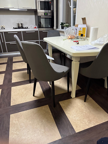 Стул на металлокаркасе Kora light purple / black фото покупателя 377