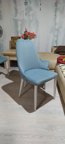 Стул на металлокаркасе Kora green / black фото покупателя 93