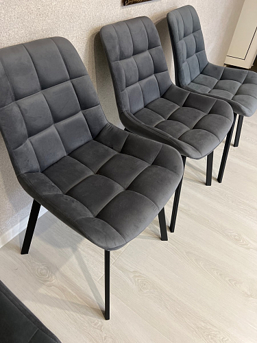 Комплект стульев Стронг 4 шт темно-серый / черный фото покупателя 12