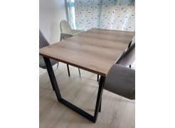 Деревянный стол Лота Лофт 120(160)х75 черный матовый / бетон светлый фото покупателя 286