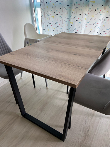 Стол раскладной Лота Лофт 120 25 мм юта / черный матовый фото покупателя 286