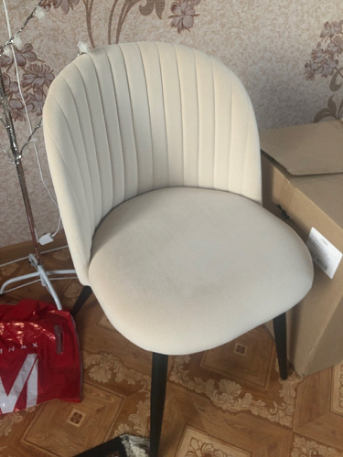 Стул на металлокаркасе Gabi 1 line light blue / black фото покупателя 154