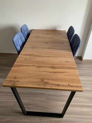 Деревянный стол Лота Лофт 140х80 дуб крафт табачный / черный матовый фото покупателя 564