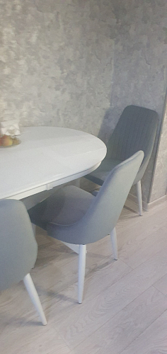 Стул на металлокаркасе Kora green / black фото покупателя 75