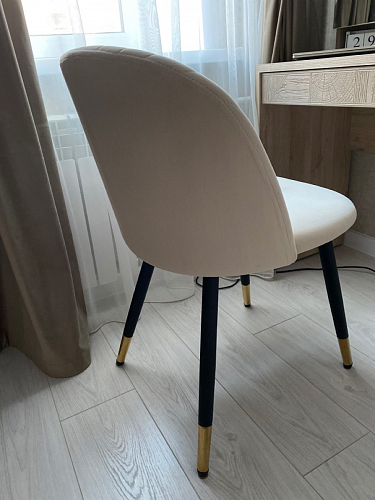 Стул на металлокаркасе Gabi latte / gold / black фото покупателя 108