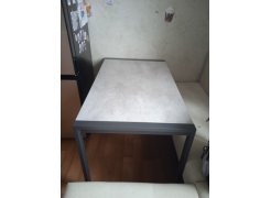 Стол Центавр 120(160)х70х75 файерстоун / черный матовый фото покупателя 15