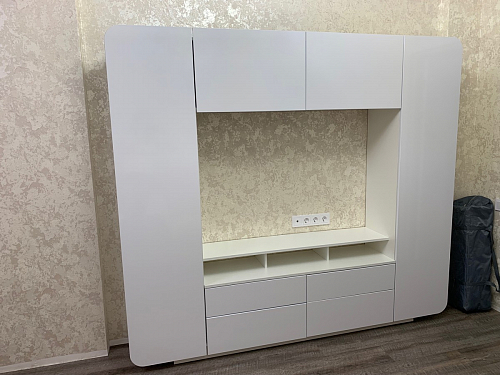 Готовая гостиная Румба белый / белый глянец  - Уцененный экземпляр фото покупателя 38