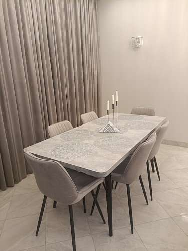 Стул на металлокаркасе Седа 360 К латте (velutto 08) / белый фото покупателя 240