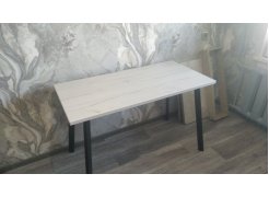 Деревянный стол Барон О 180 х 90 белая пленка шагрень / черный фото покупателя 27