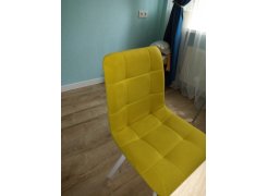 Стул на металлокаркасе Чилли синяя ткань / белый фото покупателя 639