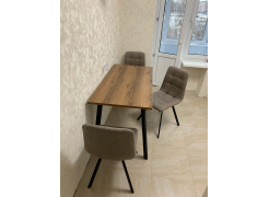 Стол Тринити Лофт 120 32 мм бетон / черный матовый фото покупателя 197