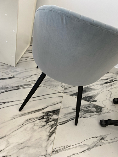 Стул на металлокаркасе Gabi 1 light purple / black / gold фото покупателя 205