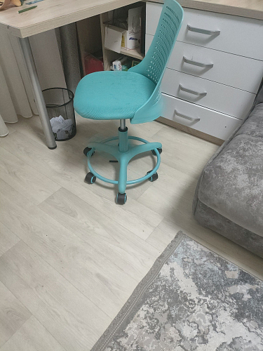 Компьютерное кресло Kiddy/Кидди бирюзовое ткань (сетка) фото покупателя 8
