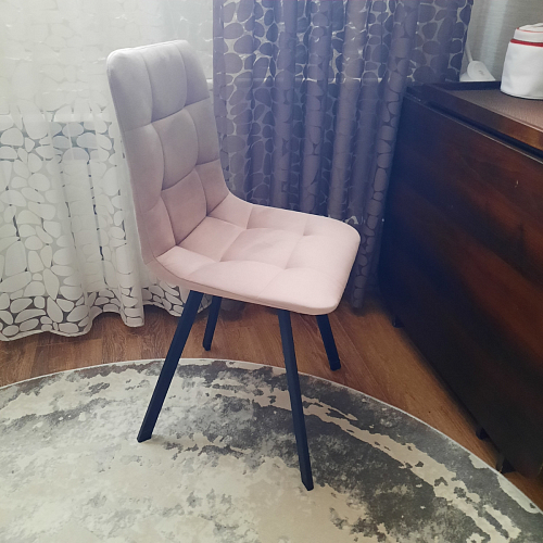 Стул на металлокаркасе Чилли горчичный / черный фото покупателя 1381