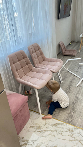 Стул на металлокаркасе Челси бирюзовый / черный фото покупателя 24