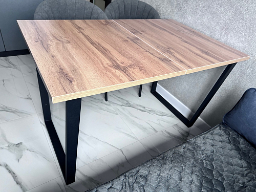 Стол Лота Лофт 140 25 мм черный матовый / бетон фото покупателя 741