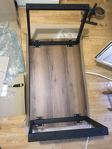 Деревянный стол Лота Лофт 120x75 дуб крафт табачный / черный матовый фото покупателя 599