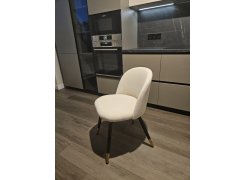 Стул на металлокаркасе Gabi 1 бежевый / черный с серебряными наконечниками фото покупателя 395