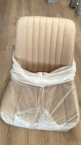 Стул на металлокаркасе Седа 360 К латте (velutto 08) / белый фото покупателя 132