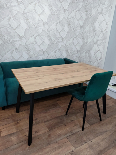 Стол Тринити Лофт 120 32 мм дуб галифакс табако / черный матовый фото покупателя 818