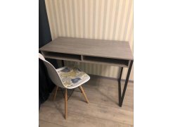 Письменный стол Леон Лофт дуб делано темный / черный матовый фото покупателя 121