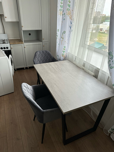 Деревянный стол Лота Лофт 120х75 белый матовый / дуб крафт золотой фото покупателя 126