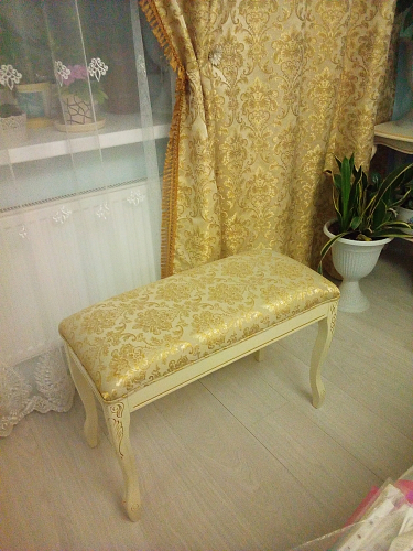 Банкетка Валентино орех / бежевый фото покупателя 4