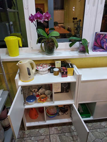 Стеллаж с дверцами 85 см карамель фото покупателя 4