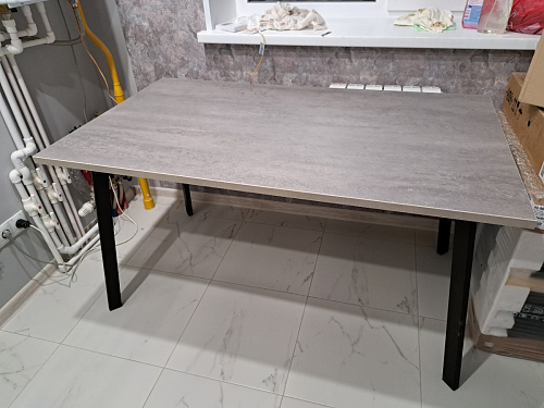 Стол Тринити Лофт 120 32 мм дуб галифакс табако / черный матовый фото покупателя 548