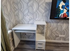 Компьютерный стол Джаз-24 левый белый фото покупателя 110