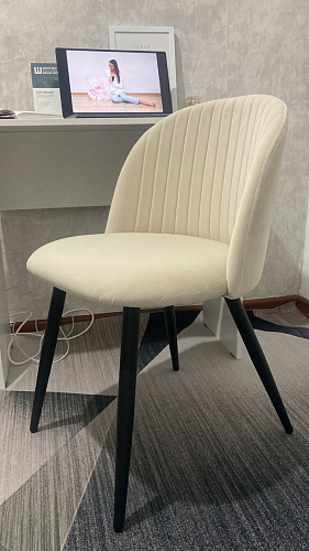 Стул на металлокаркасе Gabi 1 light blue / black / gold фото покупателя 645