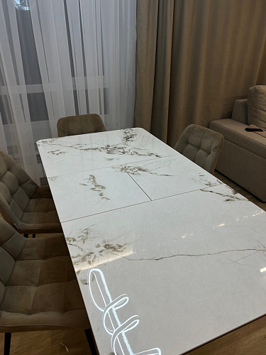 Стол на тумбе Бугун обсидиан / черный фото покупателя 35