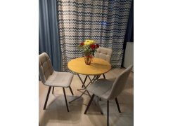 Стул на металлокаркасе Чилли розовый / черный каркас фото покупателя 302